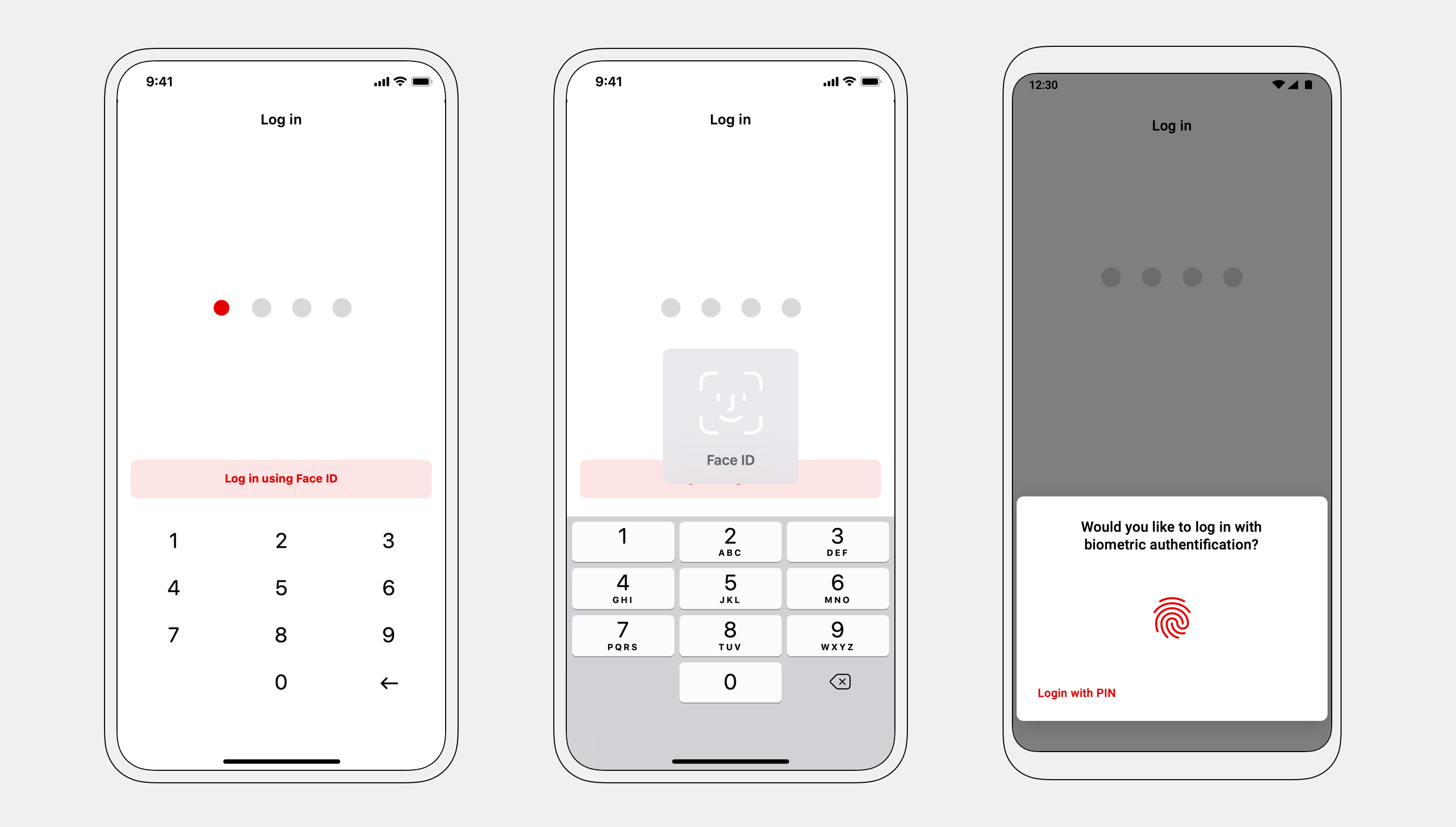 Aircash biometric login